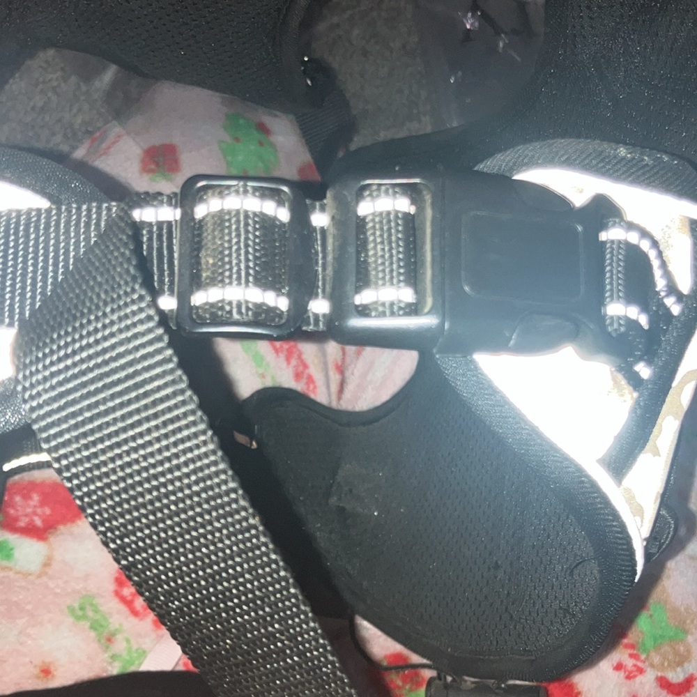 Reflective Black and White Tactical Vest for dogs - Picture 3 of 5